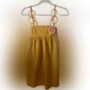 Mustard Yellow Sundress with Ring Straps